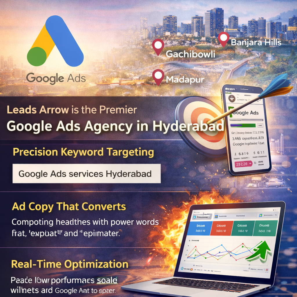 Why Leads Arrow is the Premier Google Ads Agency in Hyderabad